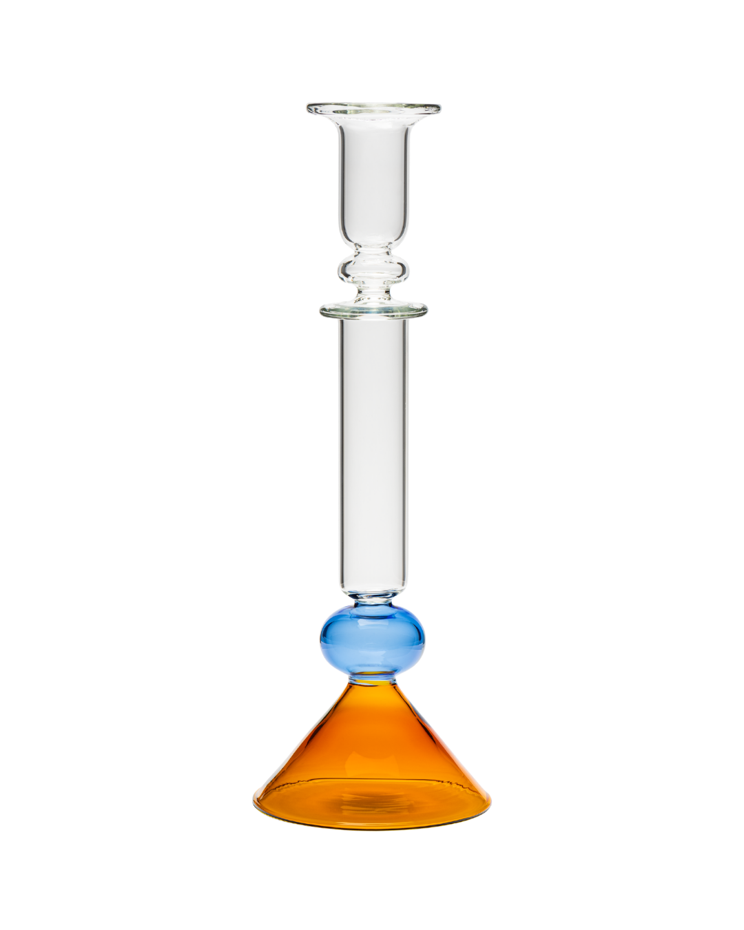 Martini Glass Candle Holder Blue and Amber Issy Granger 