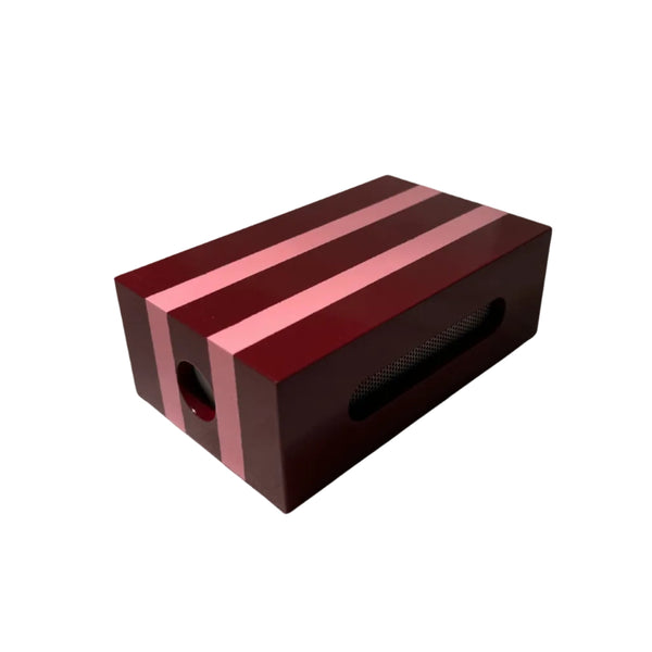Red & Pink Striped Matchbox Case