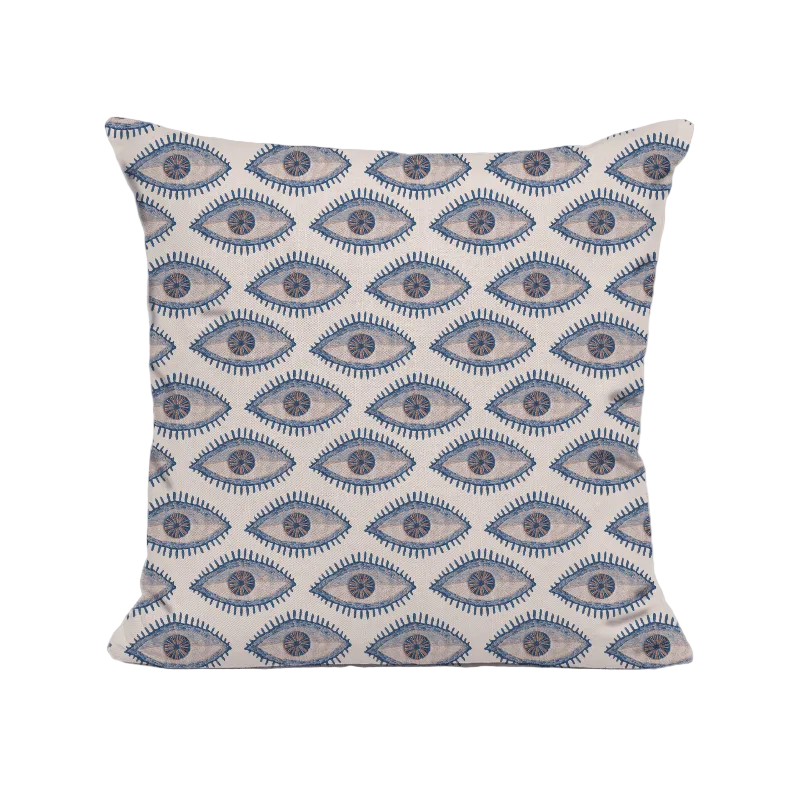 Mati Cushion-Blue Beige