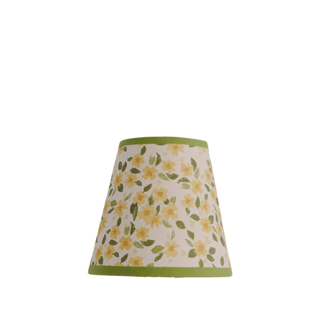 Primrose, Calico Candle Lampshade, Green Trim