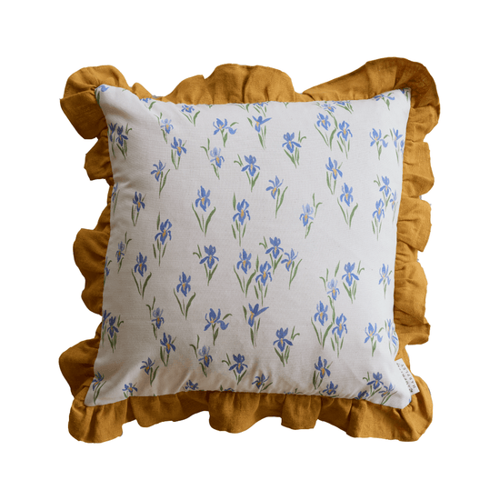 Iris, Yellow Frill Cushion