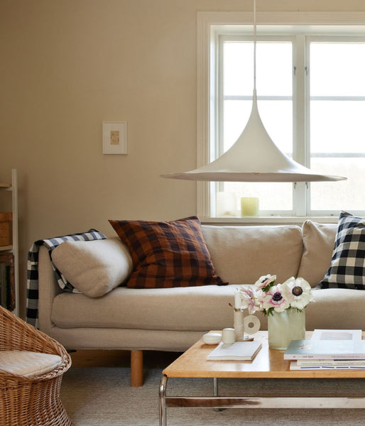 Cushion Cover Checked Brown
