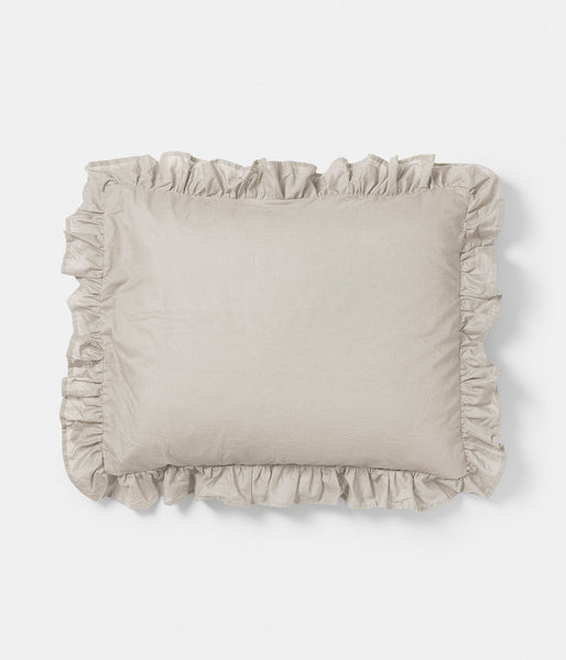 Frill Pillow Case Pebble
