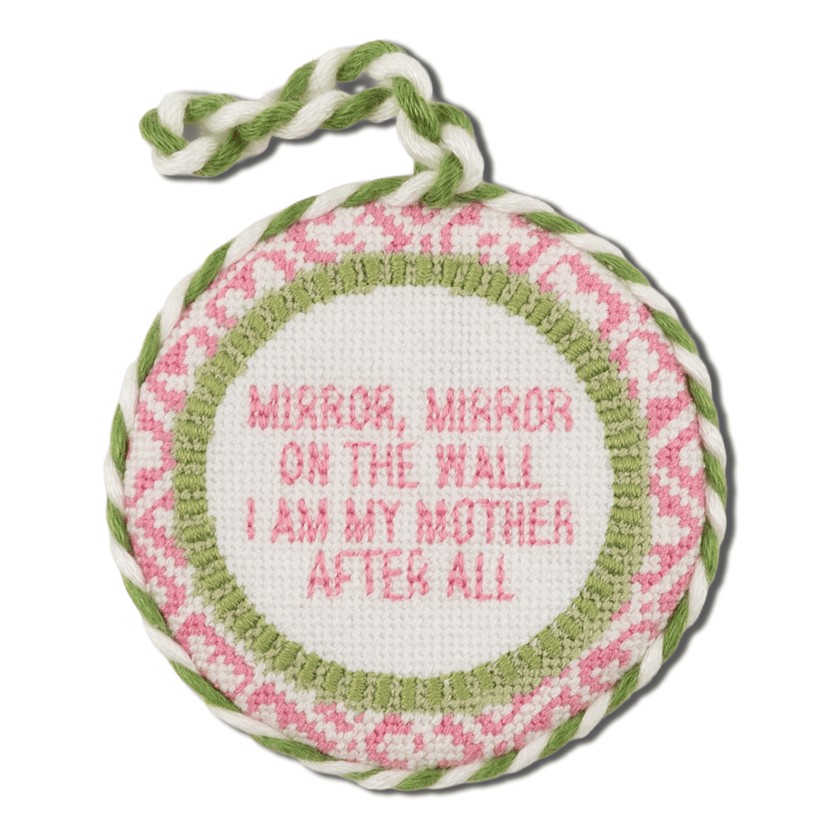 Needlepoint Ornament - Mirror Mirror - Furbish Studio