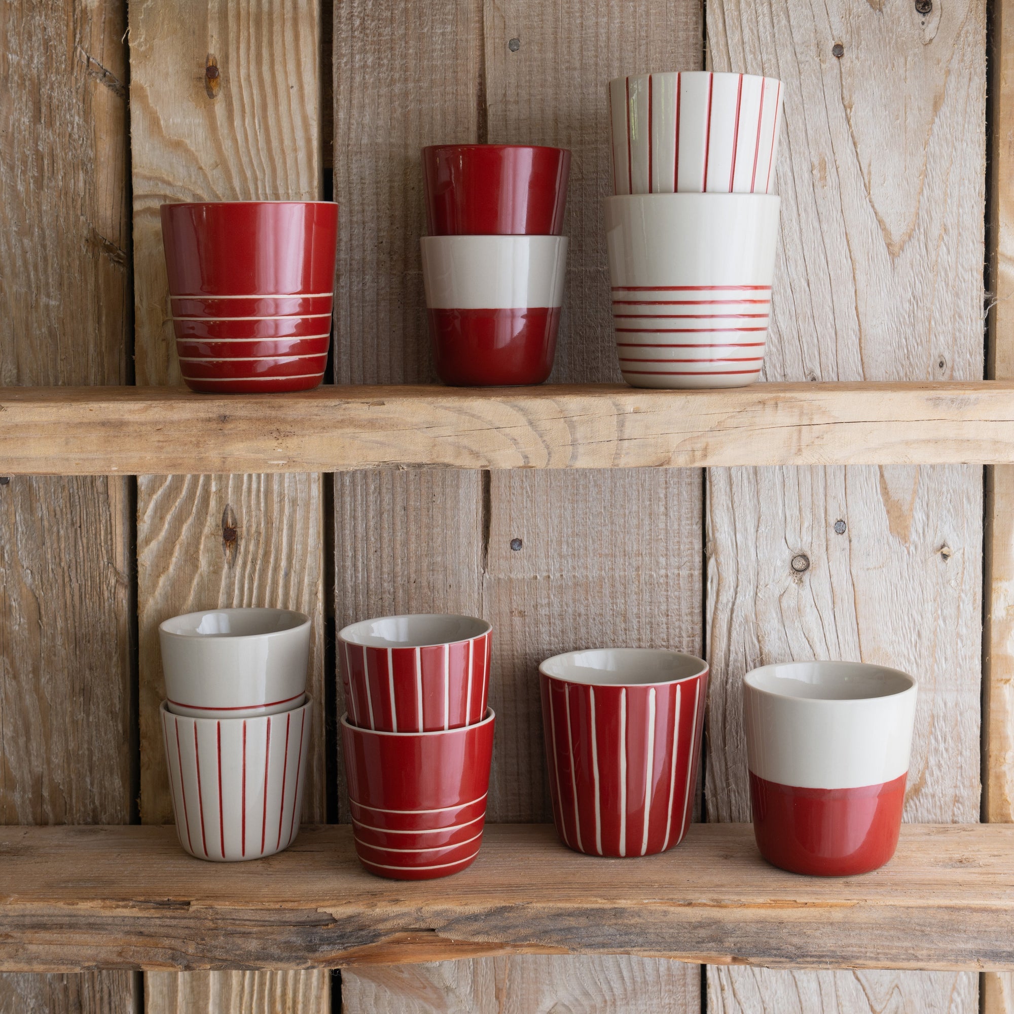Sorrel Beaker - Brushed Earth Red - Small (Set of 2)
