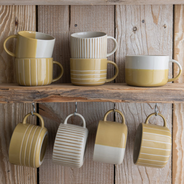 Yarrow Mug - Brushed Mustard Yellow - Large (Set of 2)
