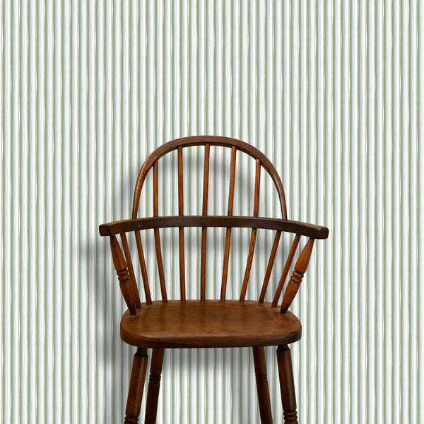Modern Ticking Wallpaper - Seafoam
