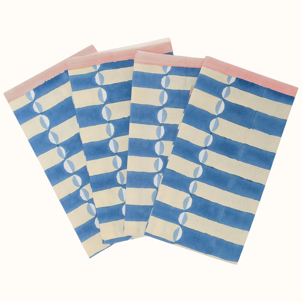 Napkin Luna Chintz Blue Pink