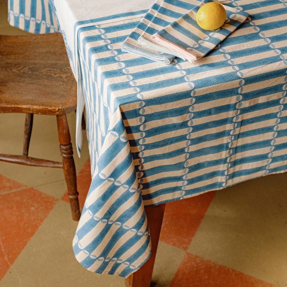 Tablecloth Luna Chintz Blue