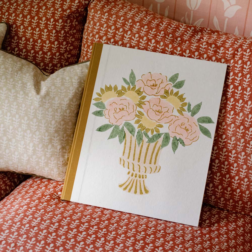 Journal Peony Urn Pastel