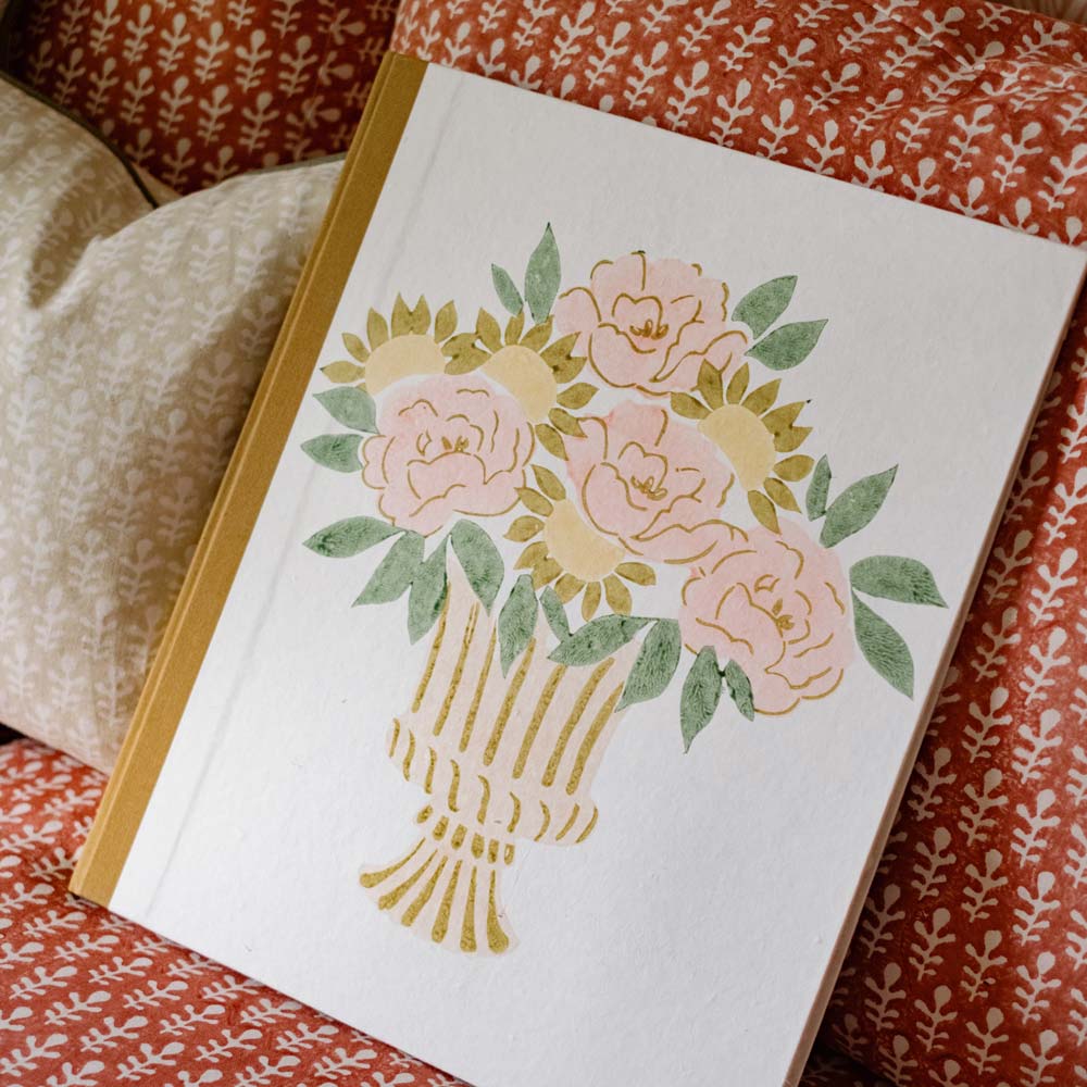 Journal Peony Urn Pastel