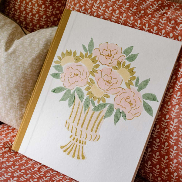 Journal Peony Urn Pastel