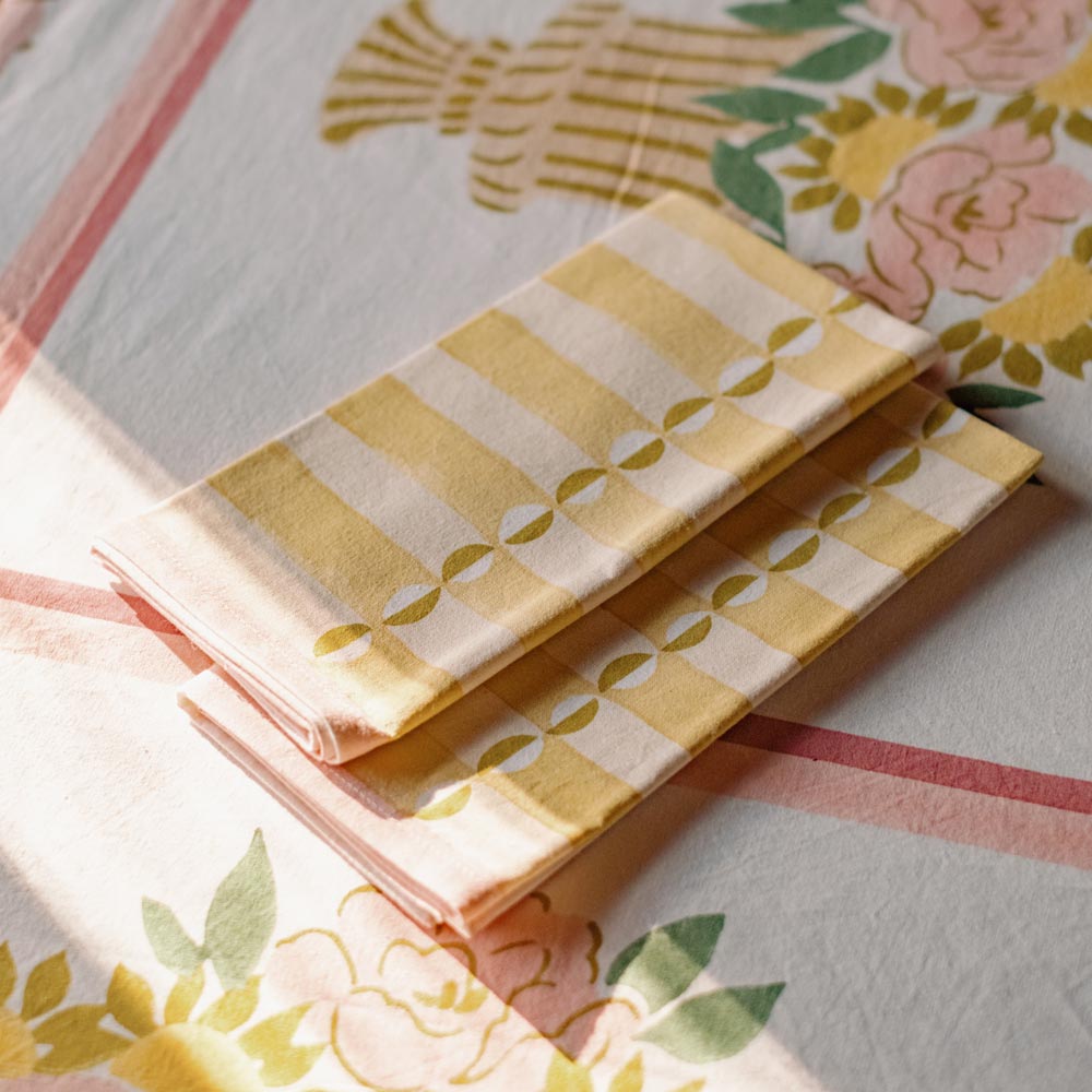 Napkin Luna Yellow Pink
