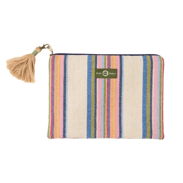 Pouch Bag Odisha Loom Stripe Cream