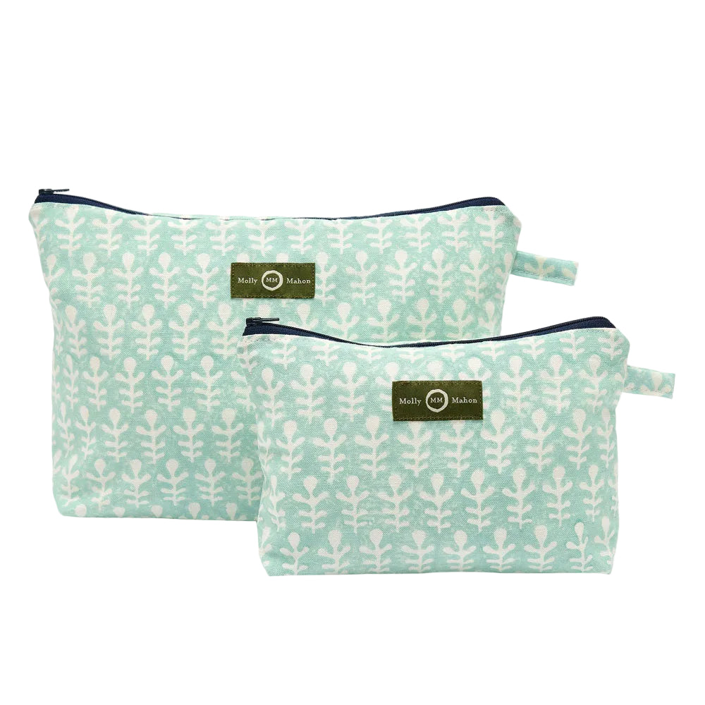 Wash Bag Bagru Turquoise
