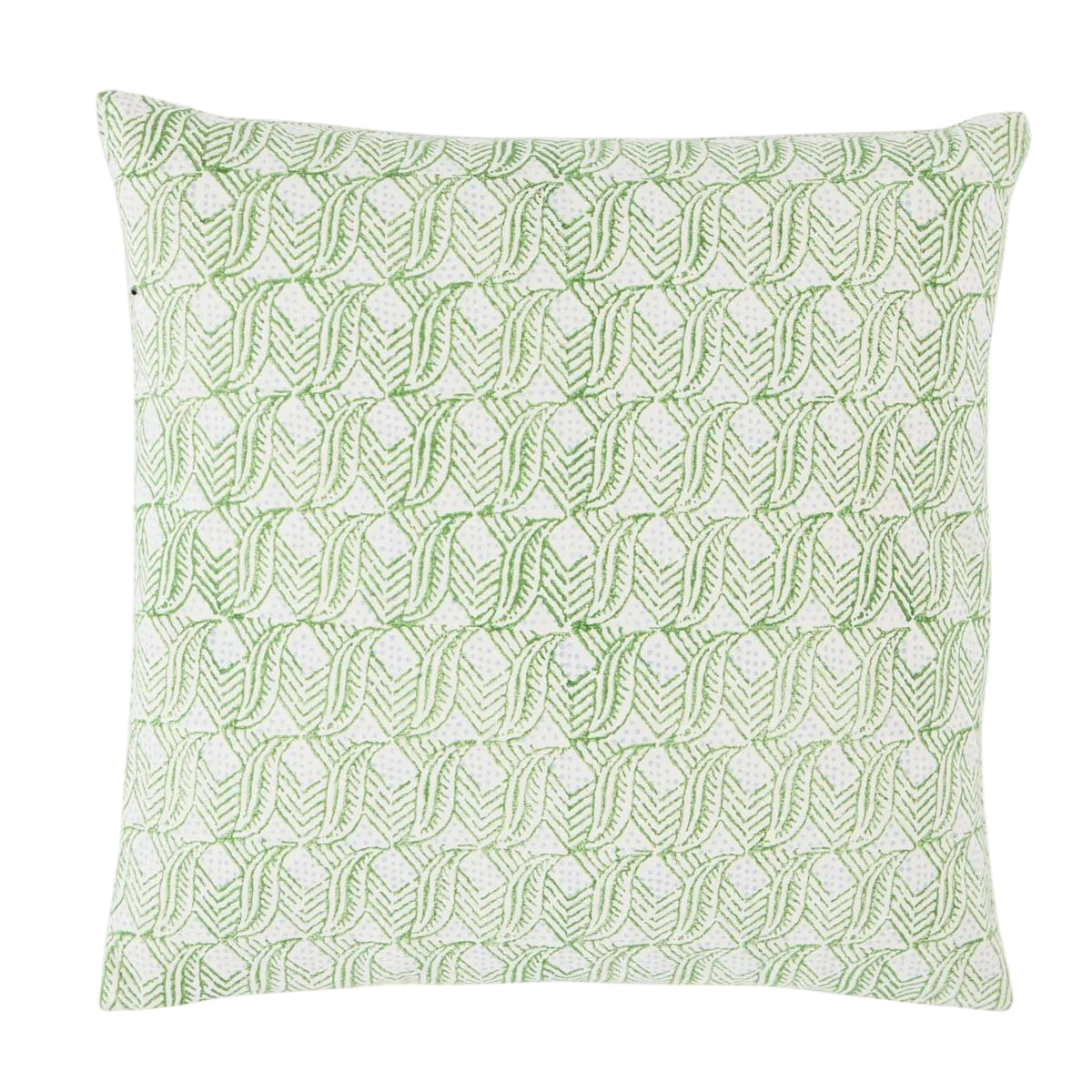 Cushion Indian Leaf Blue Green