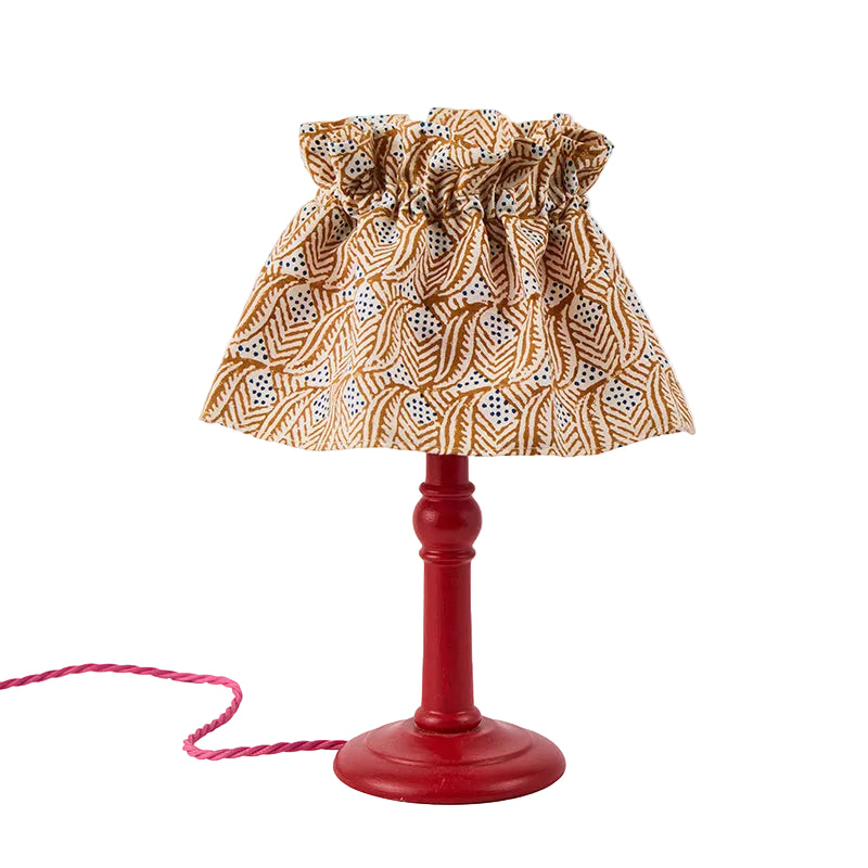 Lampshade Flirty Skirt Indian Leaf Copper/Blue Small