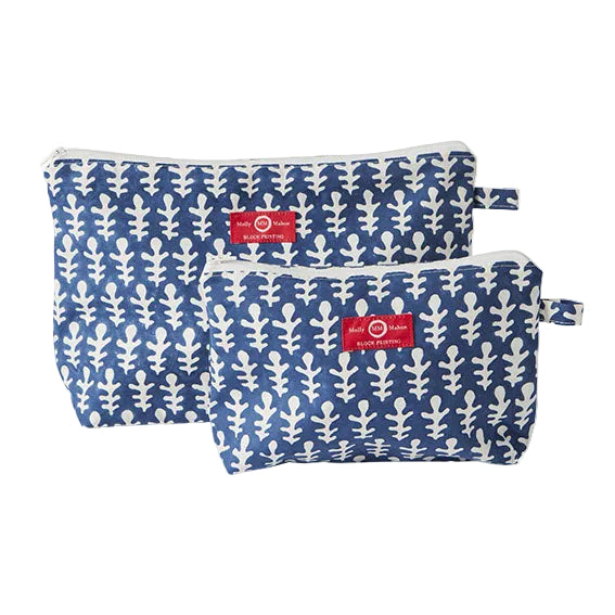 Wash Bag Bagru Blue