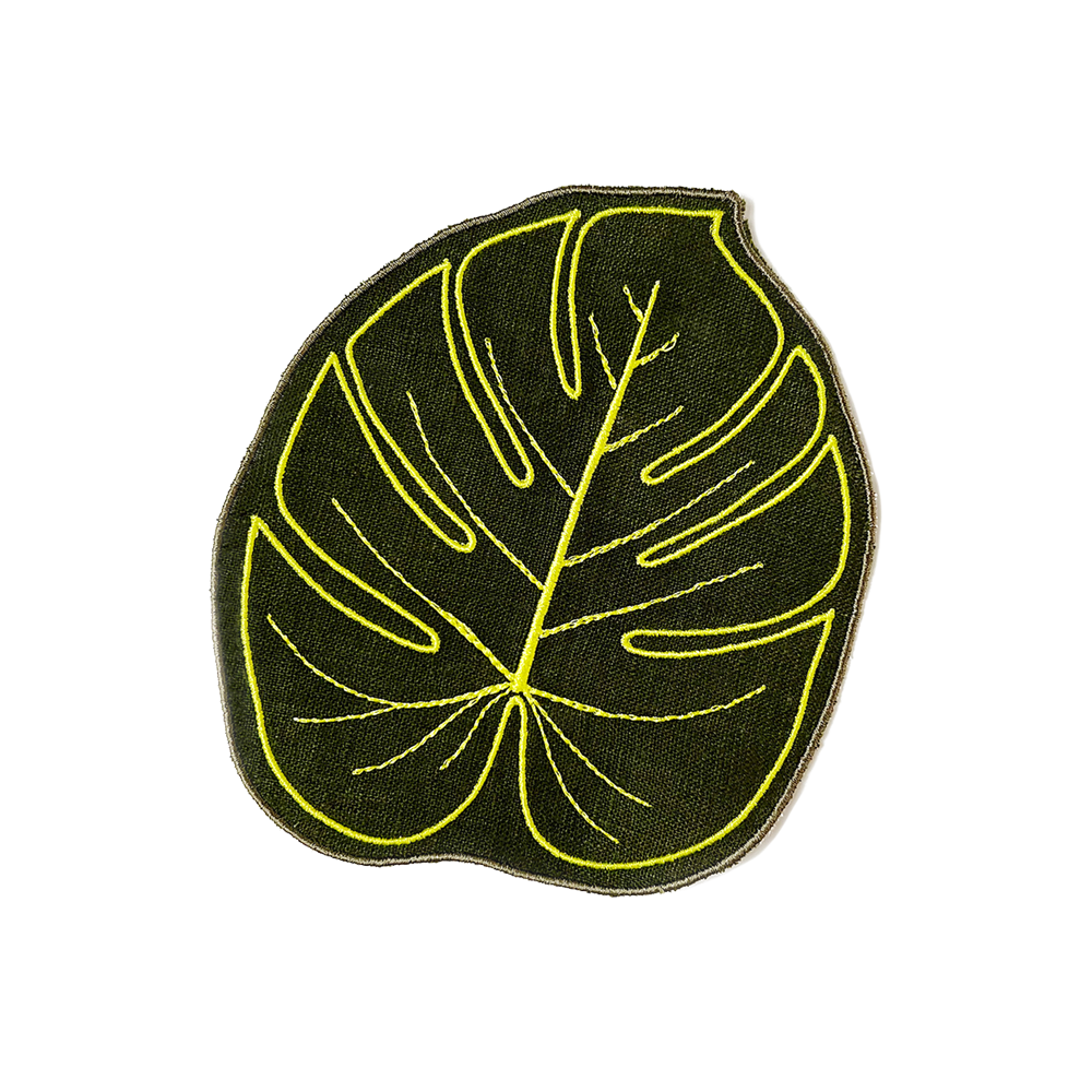 Monstera Leaf Linen Cocktail Napkins