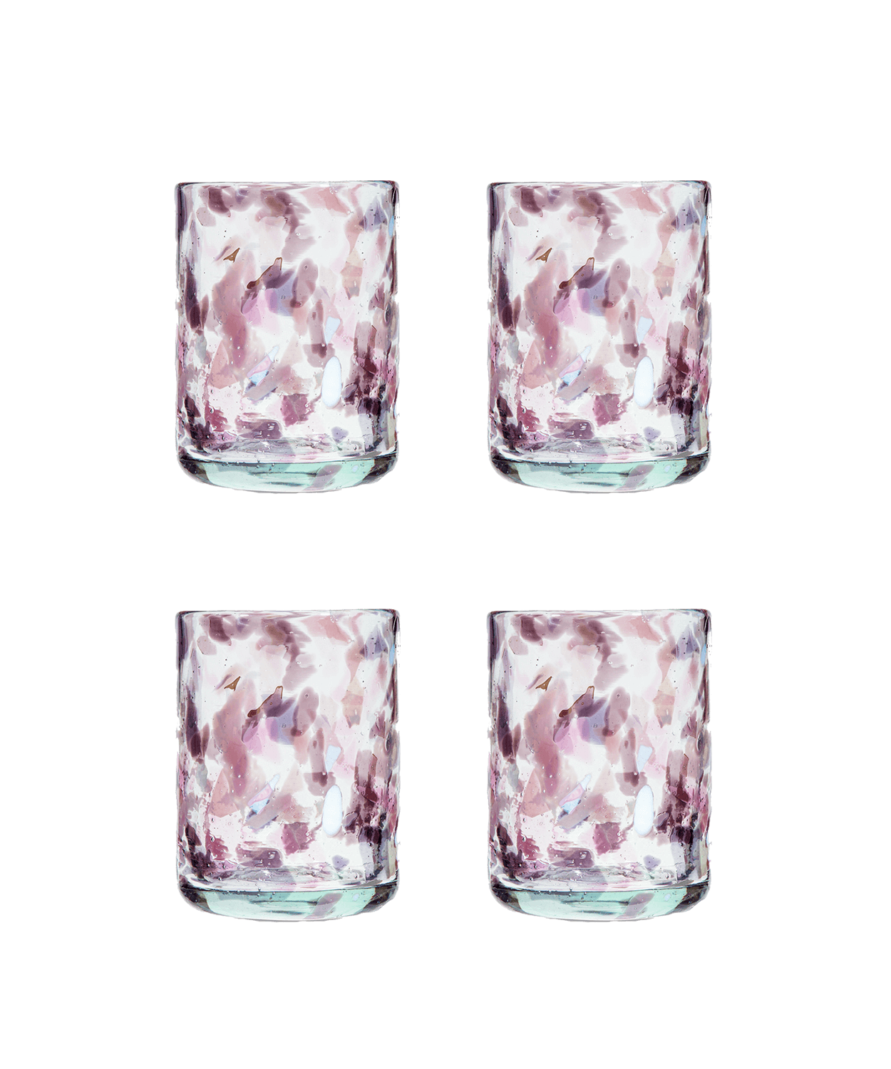 Late Afternoon Pink Morada Glass Tumbler Set of 4