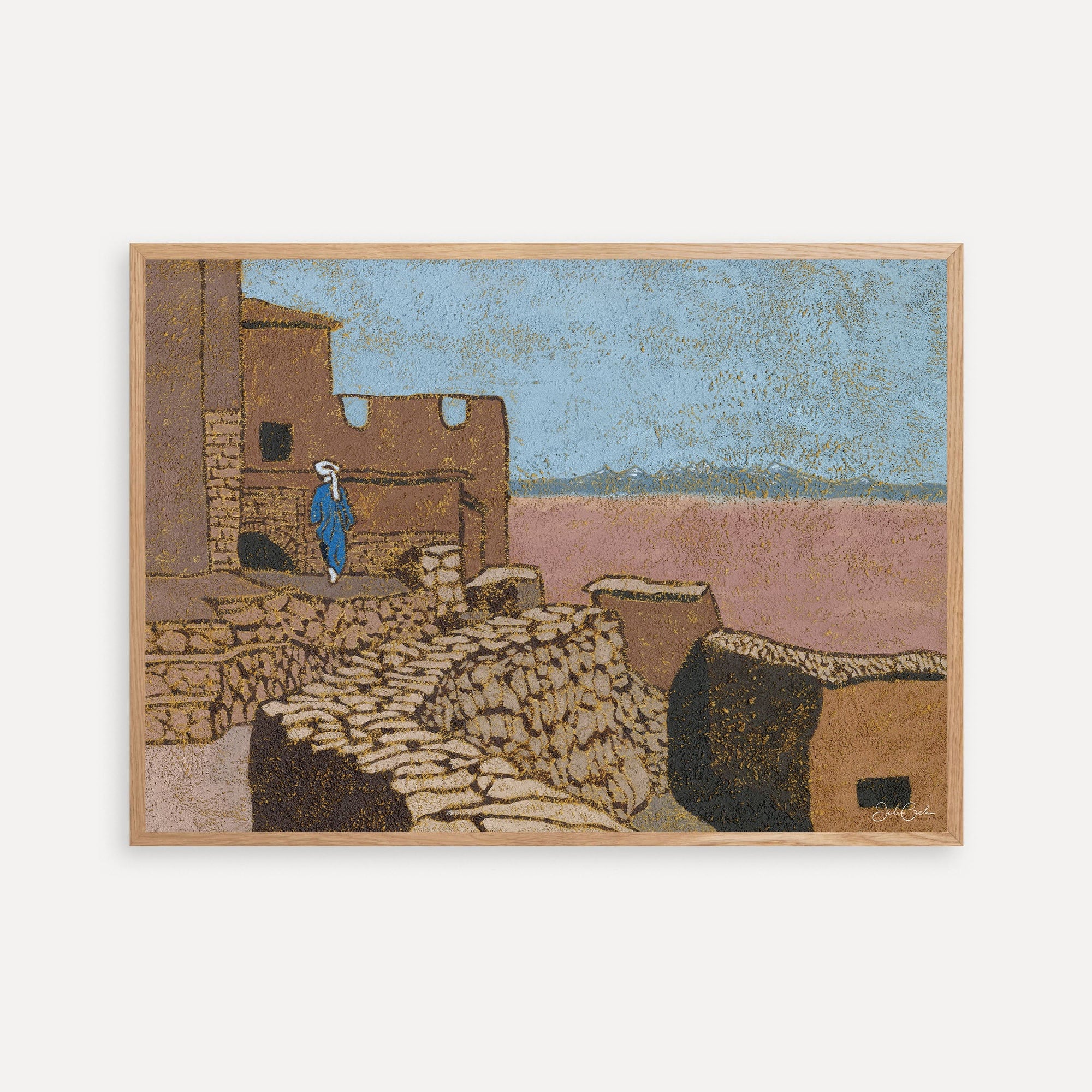 art print inspired by the moroccan desert 