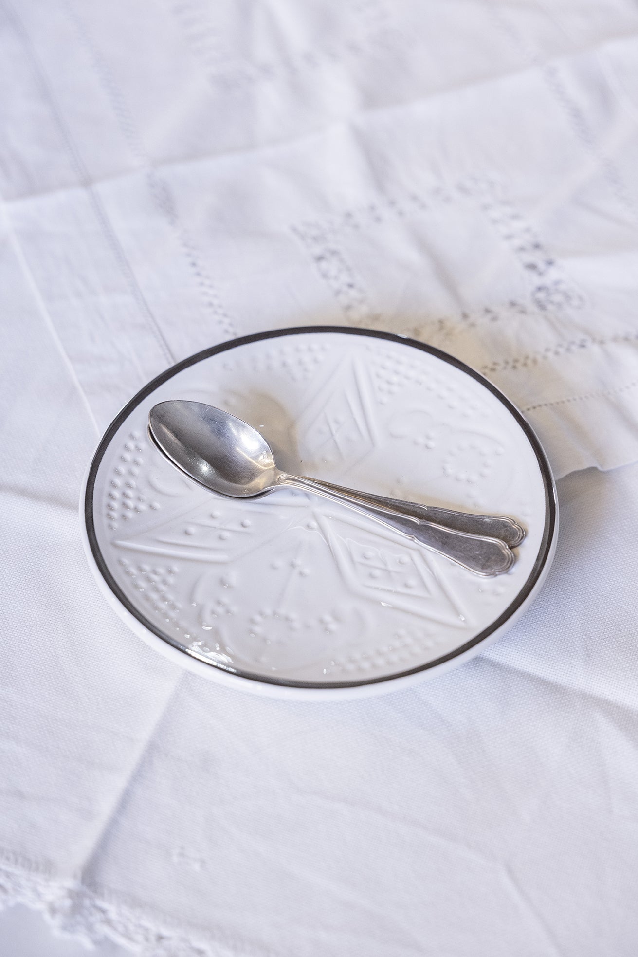 Dinner Plate - Silver Noor Imprint
