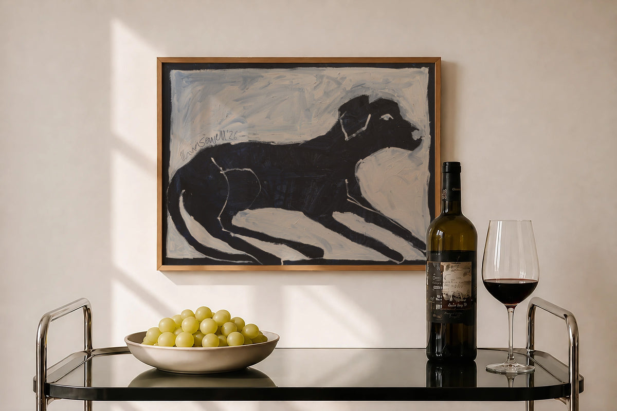 The Black Labrador Print