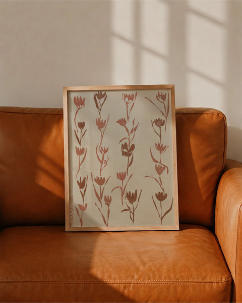 Terracotta Tulips Print