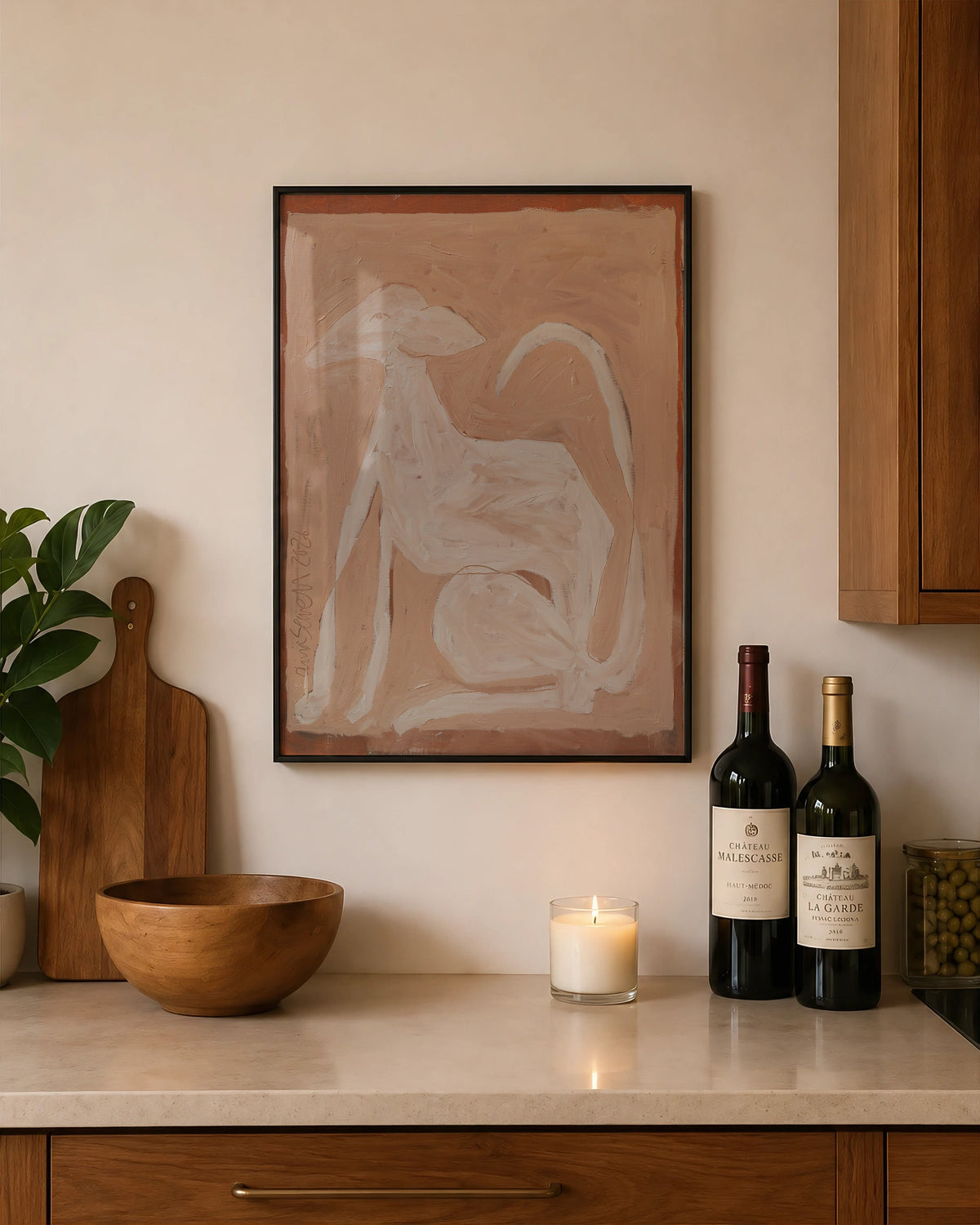 The Pink Whippet Print