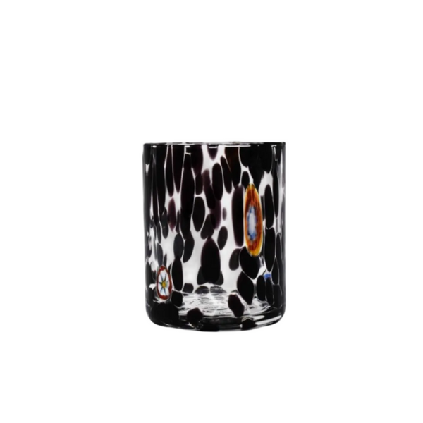 Murano Glass Tumbler, Brown Tortoiseshell