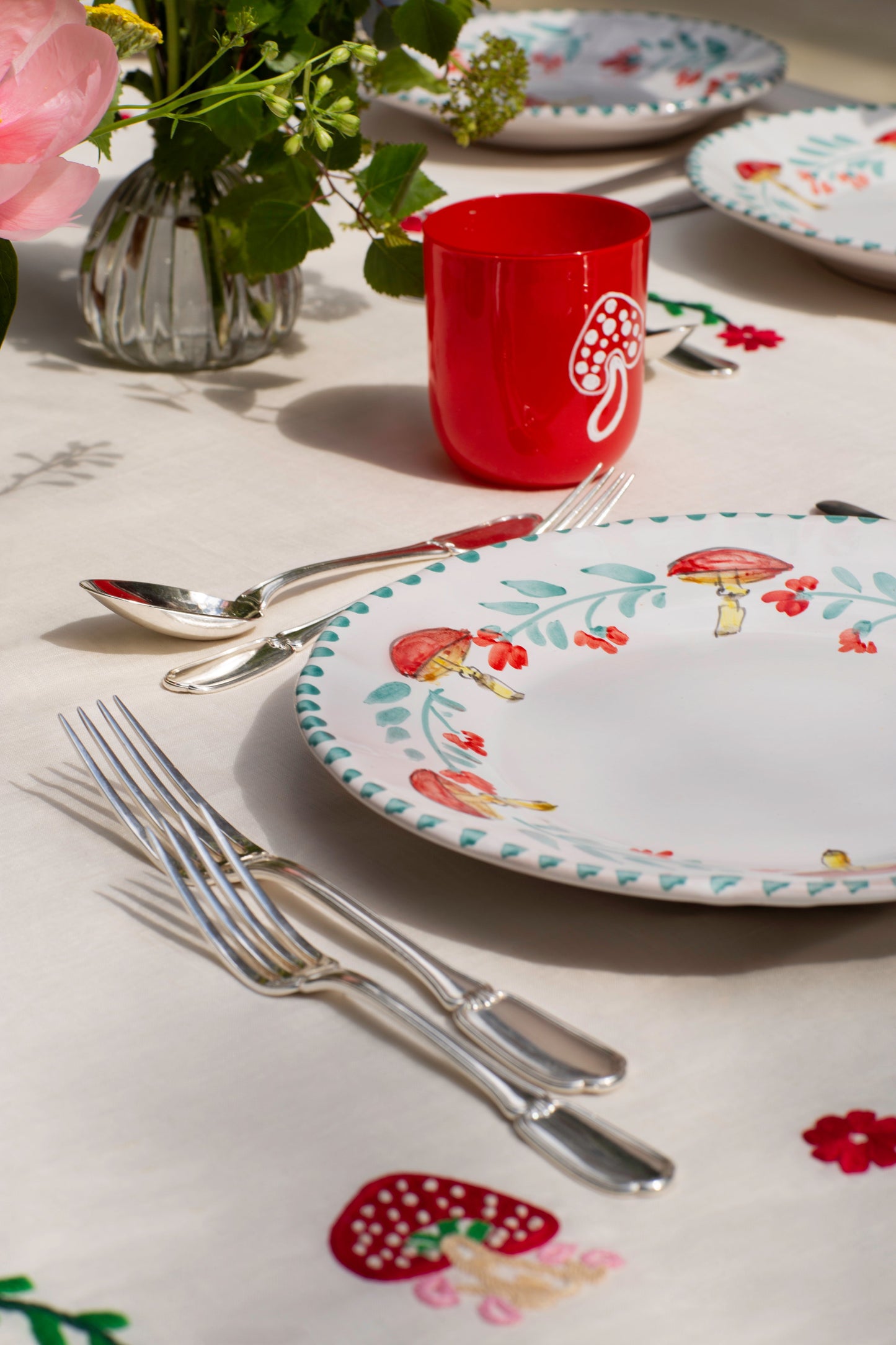 Mushroom Dinner Plate Set of Four
