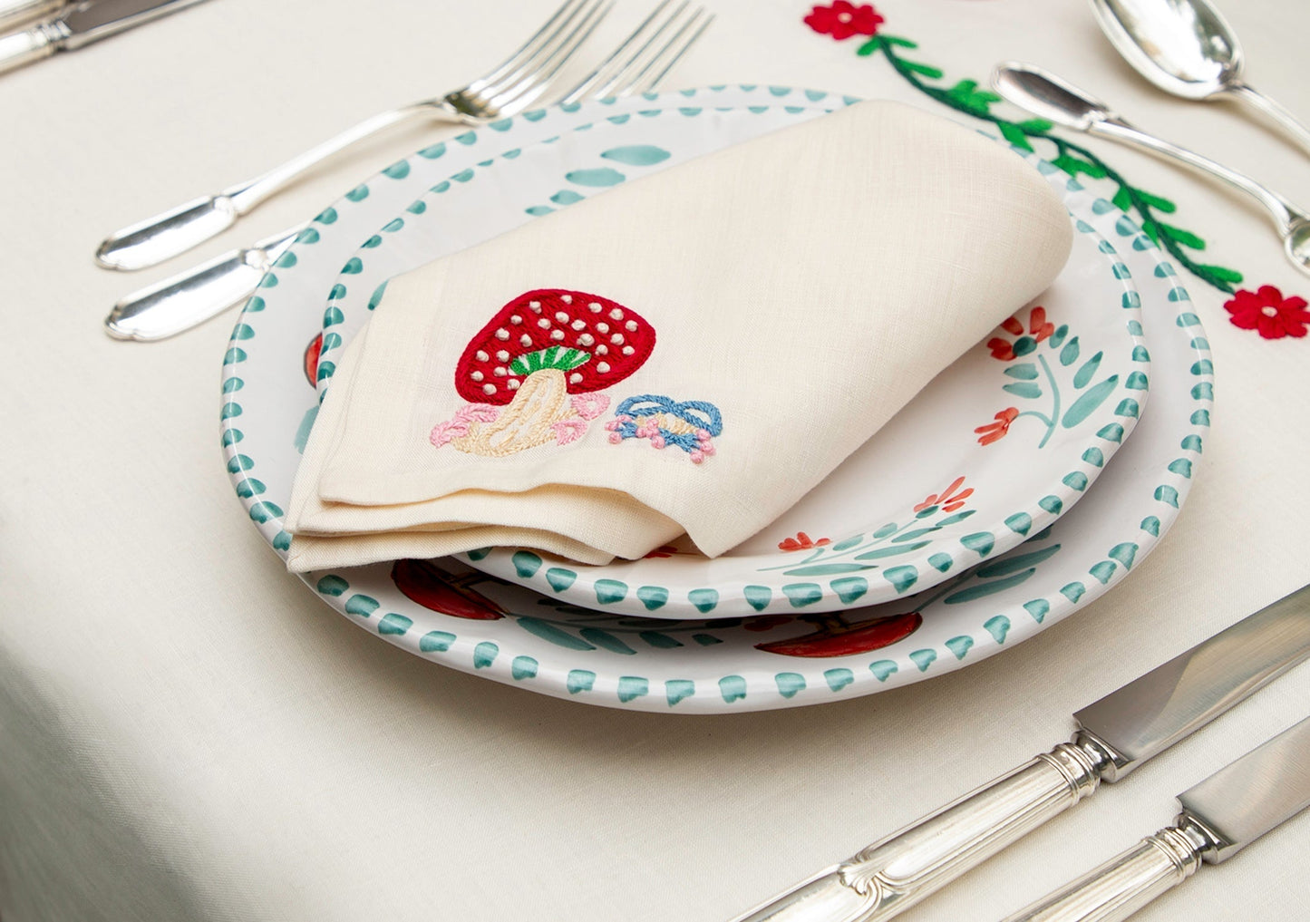 Mushroom Napkin II Set of Two