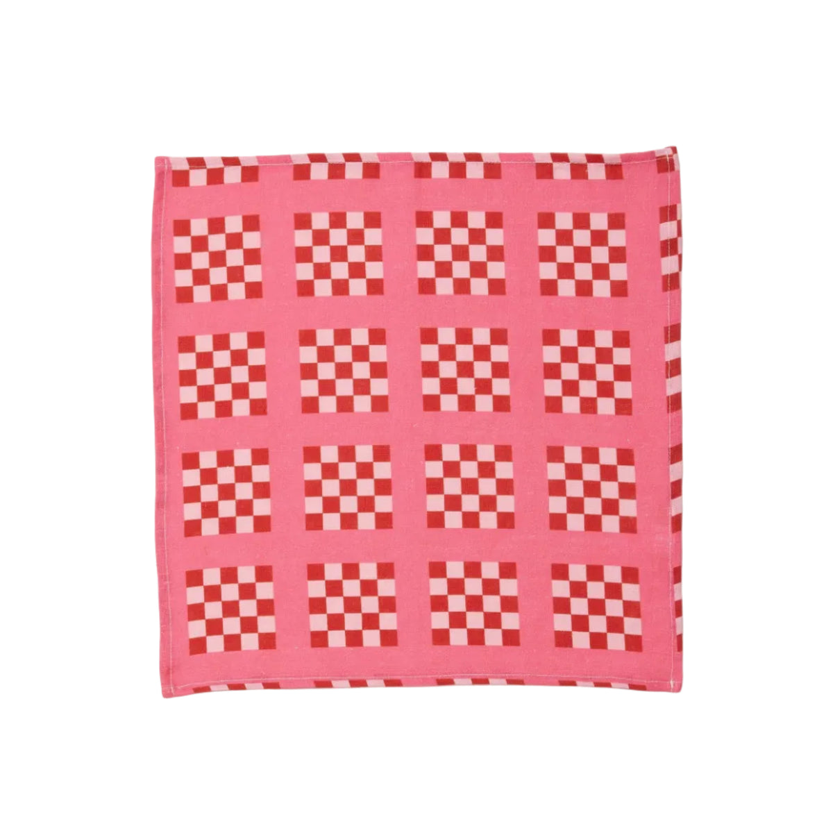 Lattice Pink Linen Napkins