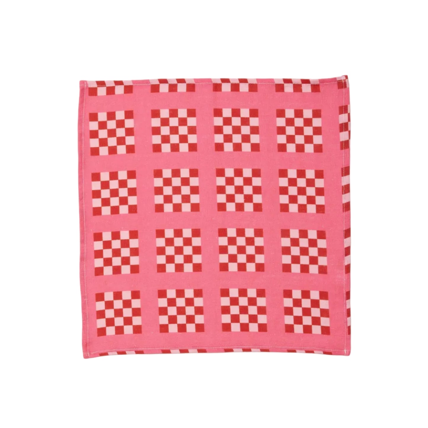 Lattice Pink Linen Napkins