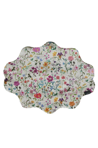 Reversible Wavy Placemat made with Liberty Fabric LINEN GARDEN & KATIE & MILLIE - Coco & Wolf