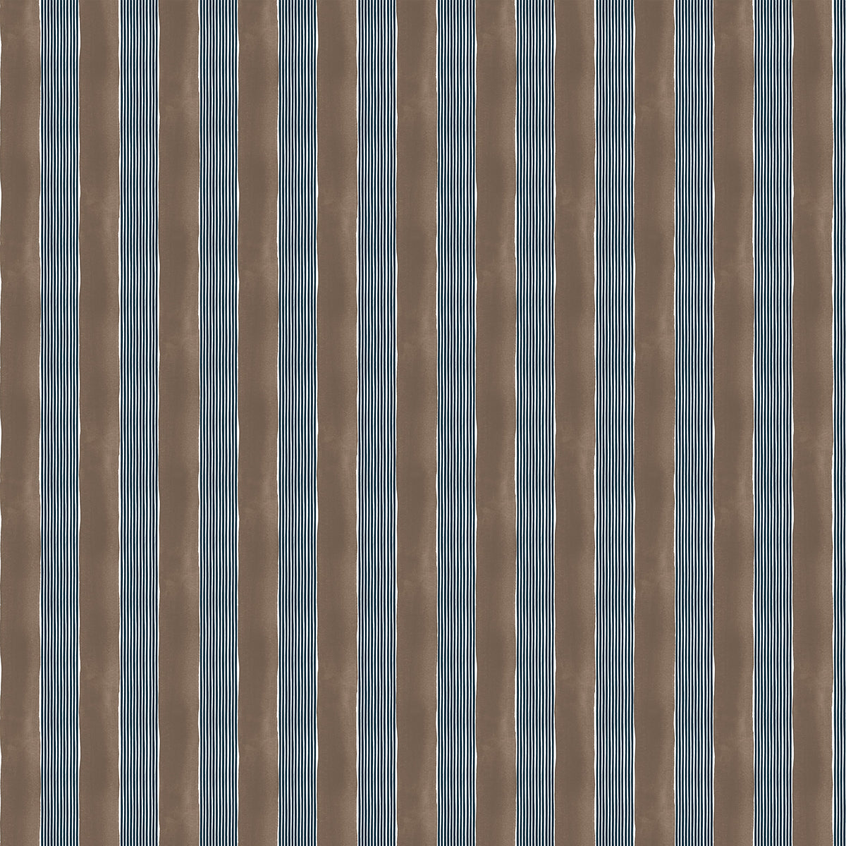 New Stripe Fabric -  Chocolate