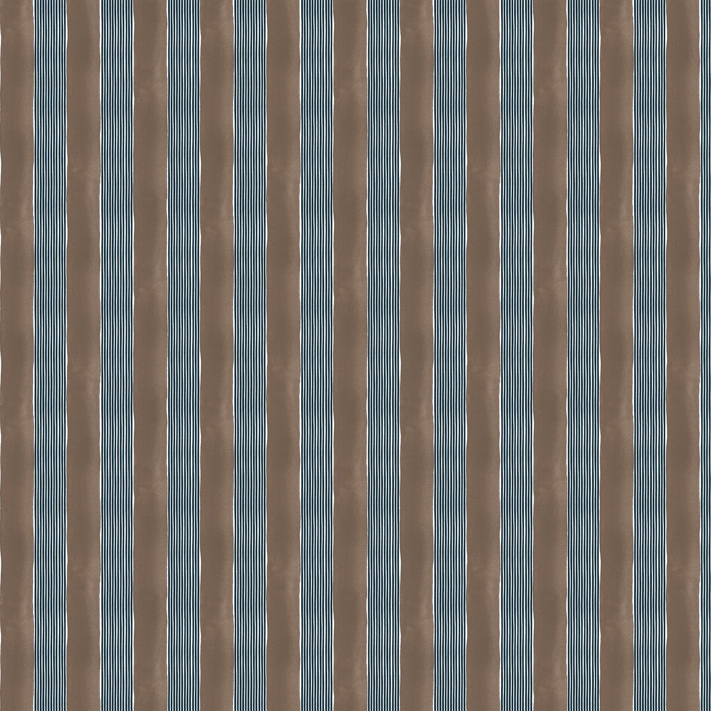 New Stripe Fabric -  Chocolate