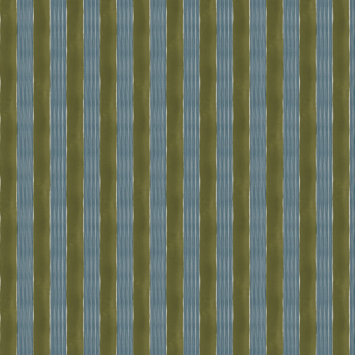 New Stripe Fabric -  Olive