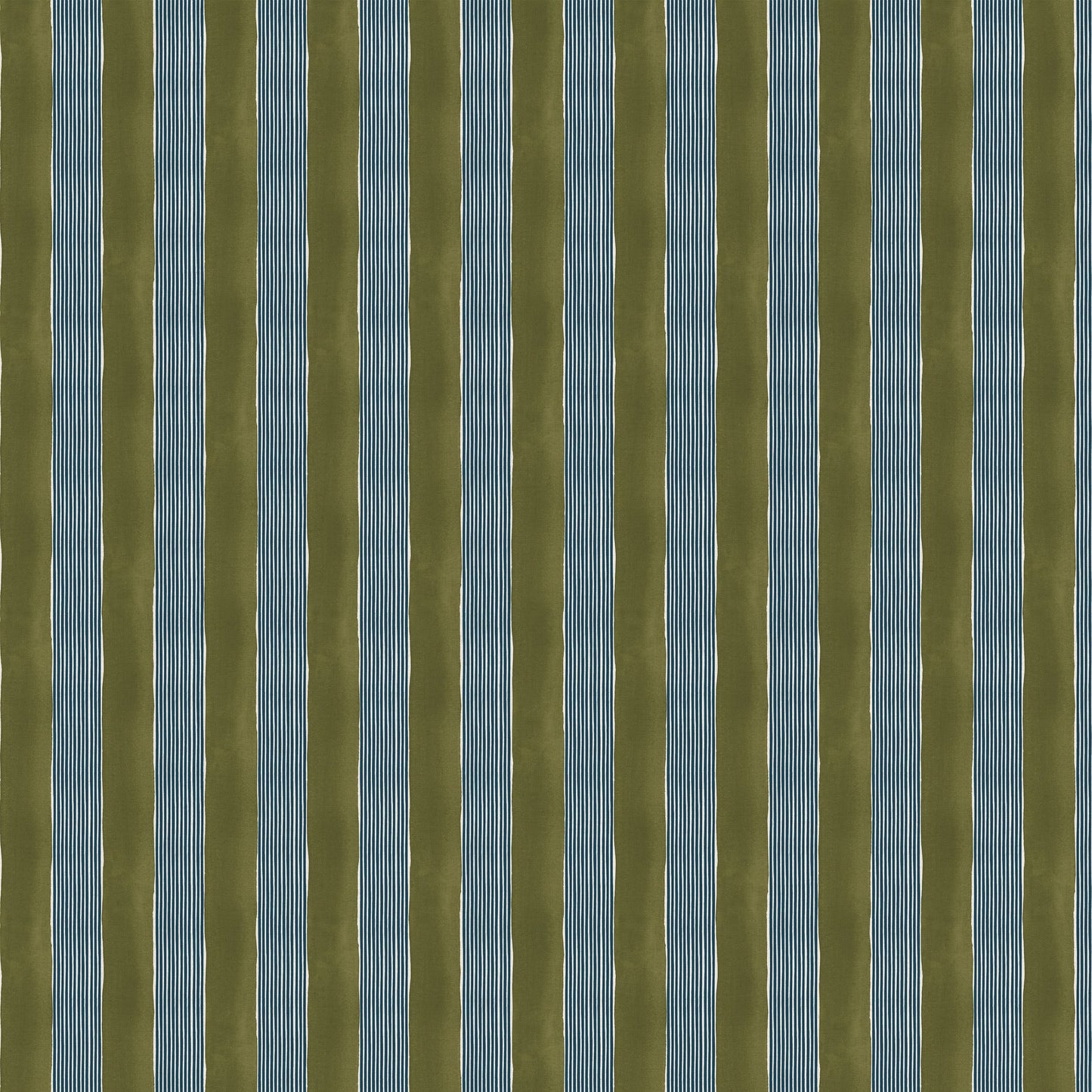 New Stripe Fabric -  Olive
