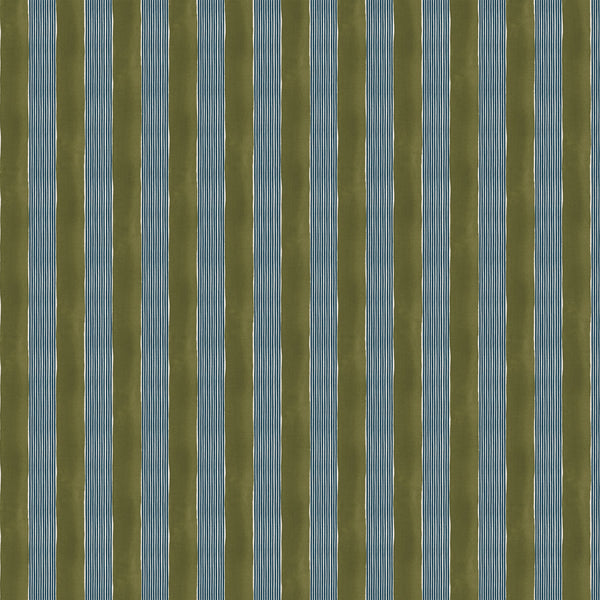 New Stripe Fabric -  Olive
