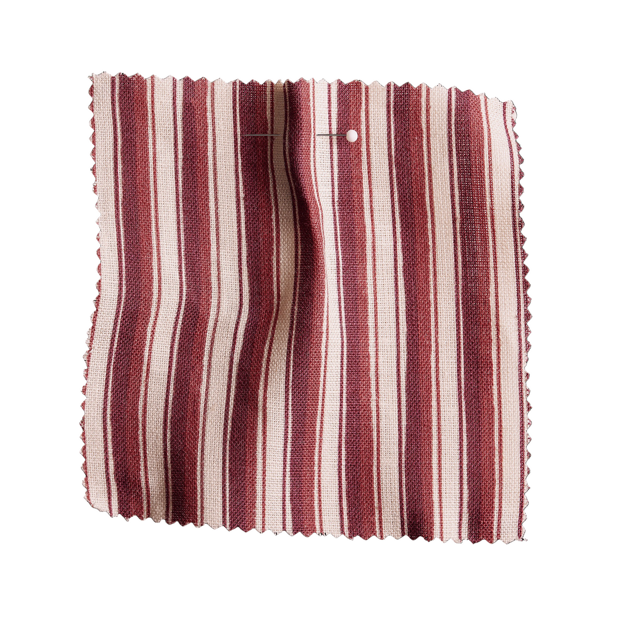 Modern Ticking Fabric -  Claret