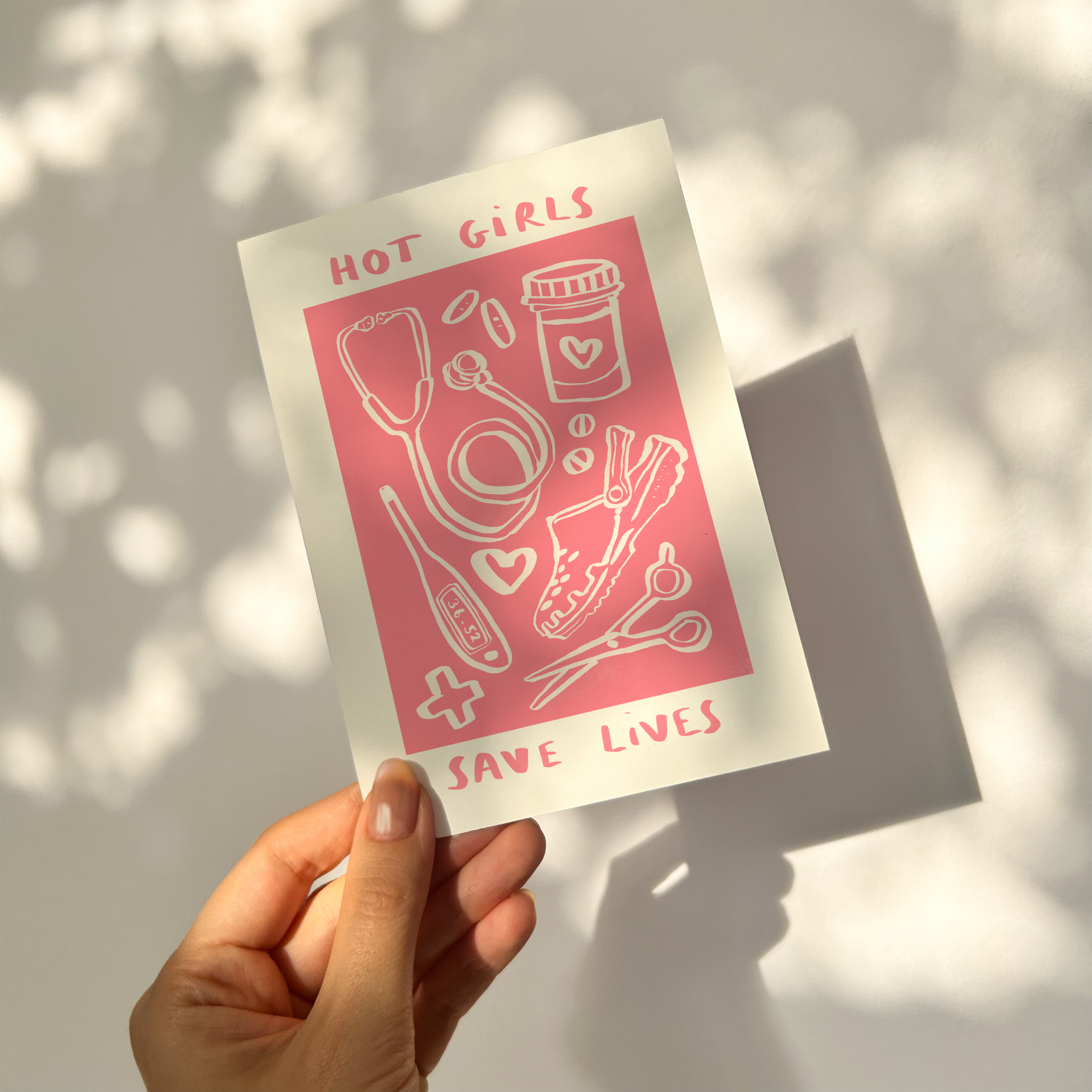 Hot Girls Save Lives - Nurse Print