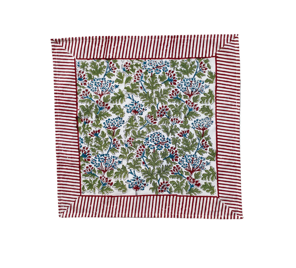Kelpie Napkin in Green/Red (Set of 4)