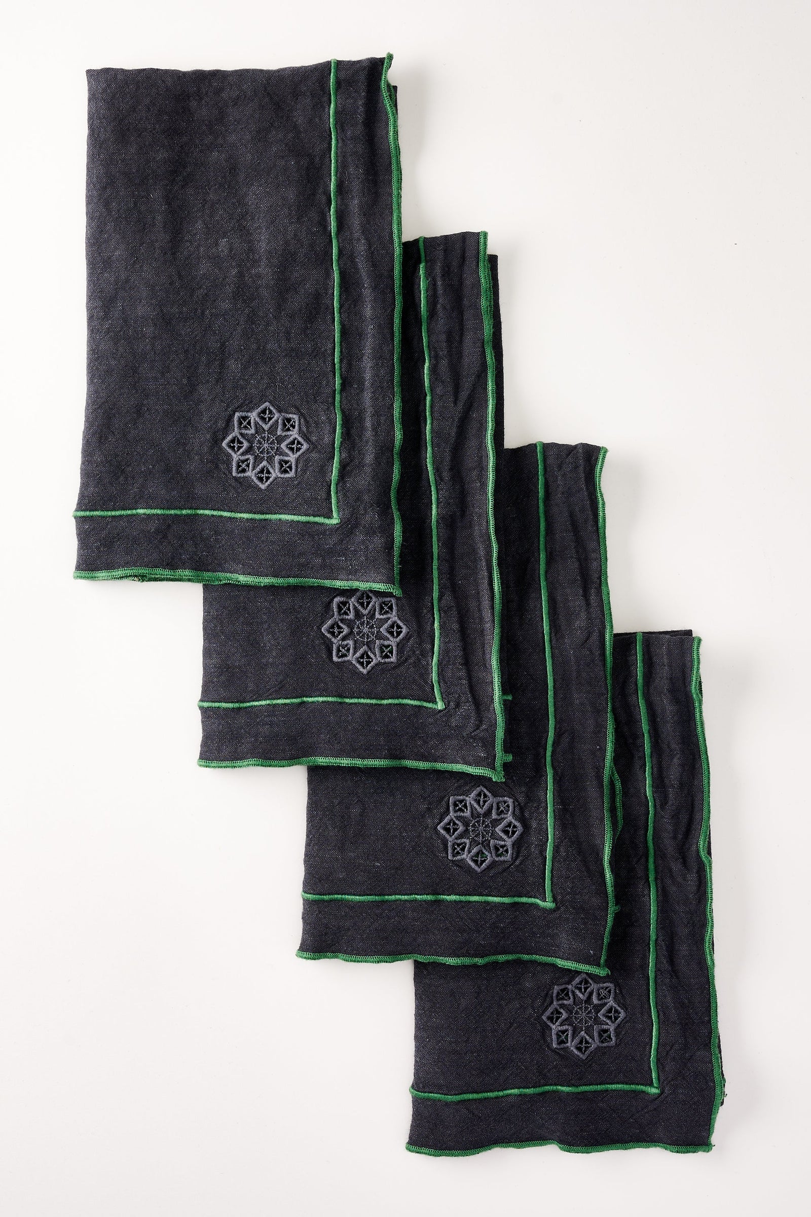 Day For Night Napkins Slate/Clover