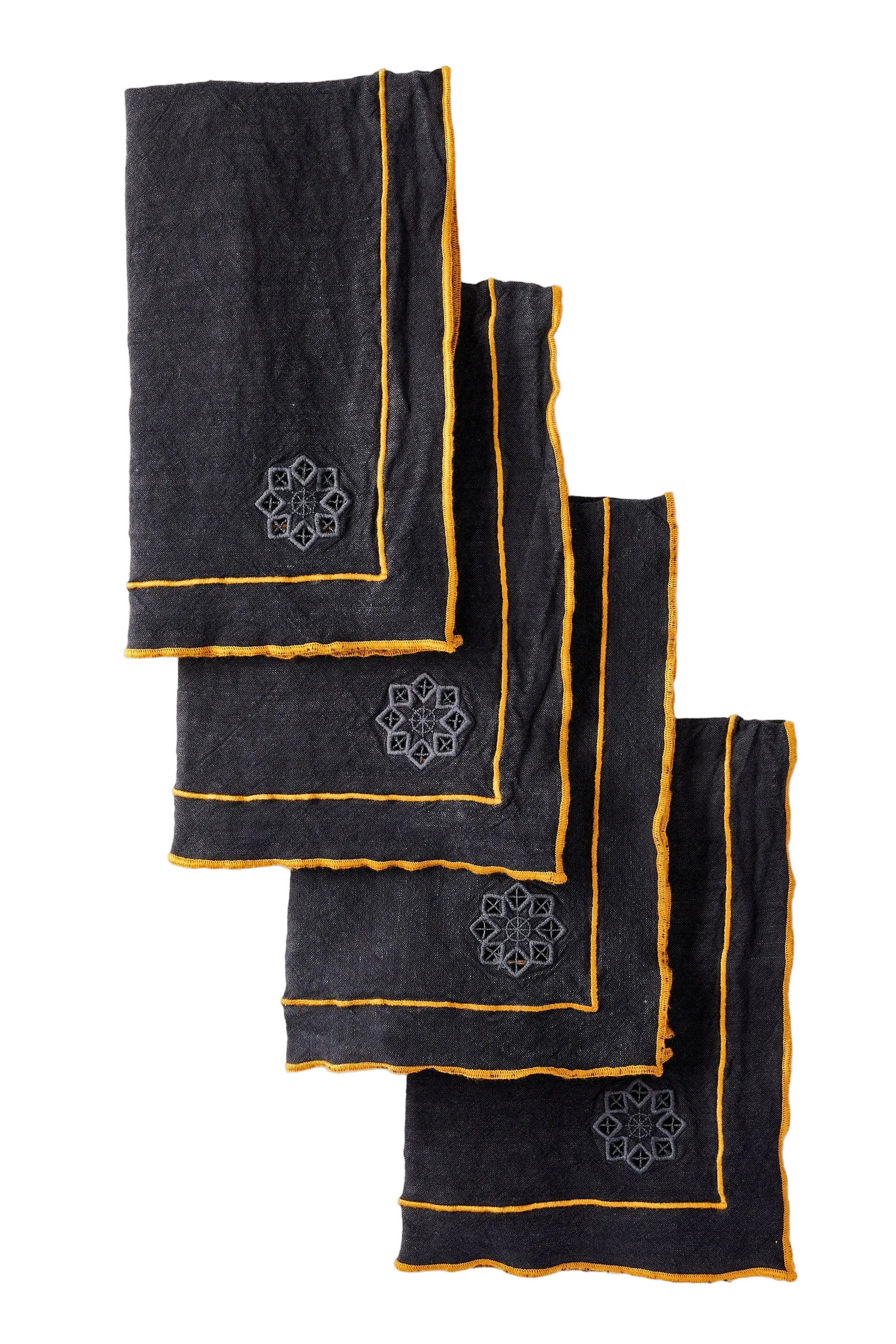 Day For Night Napkins Slate/Marigold
