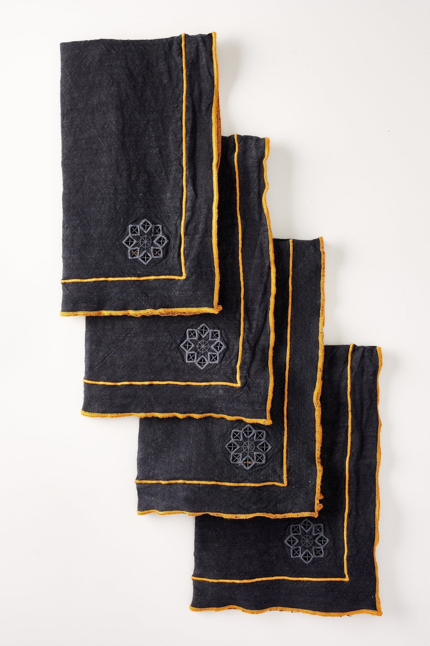 Day For Night Napkins Slate/Marigold