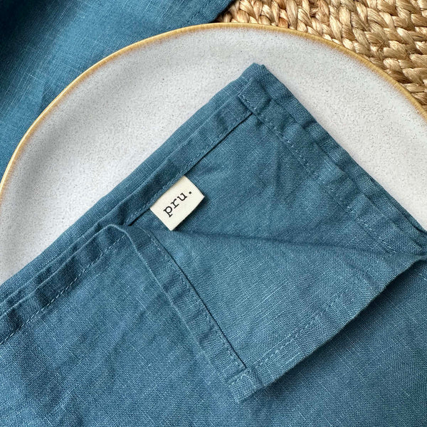 100% Linen Napkins OEKO-TEX® Certified – Duck Egg Blue X2