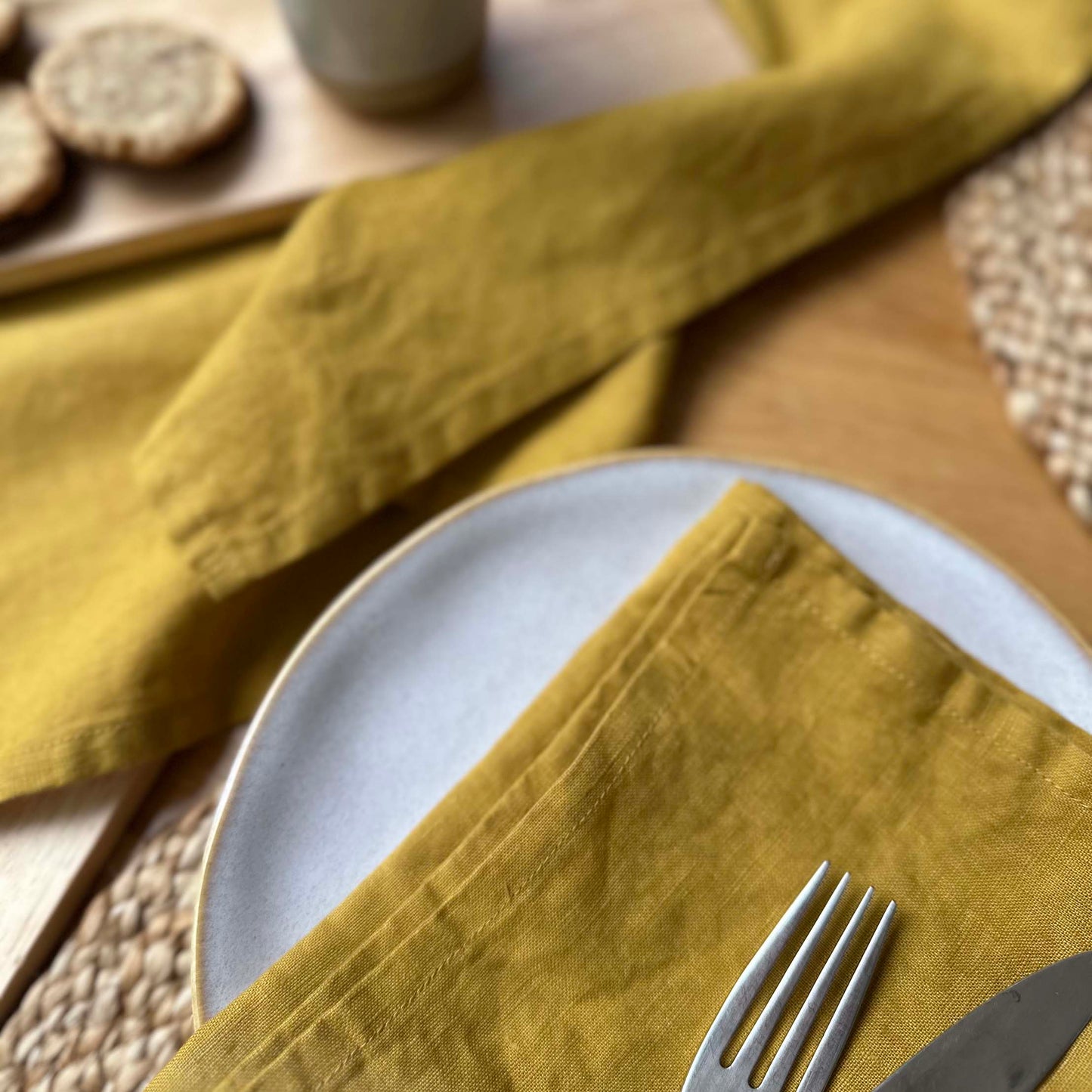 100% Linen Napkins OEKO-TEX® Certified – Charcoal X2