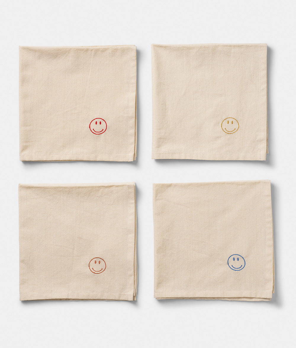Napkin 4 pcs - Happy