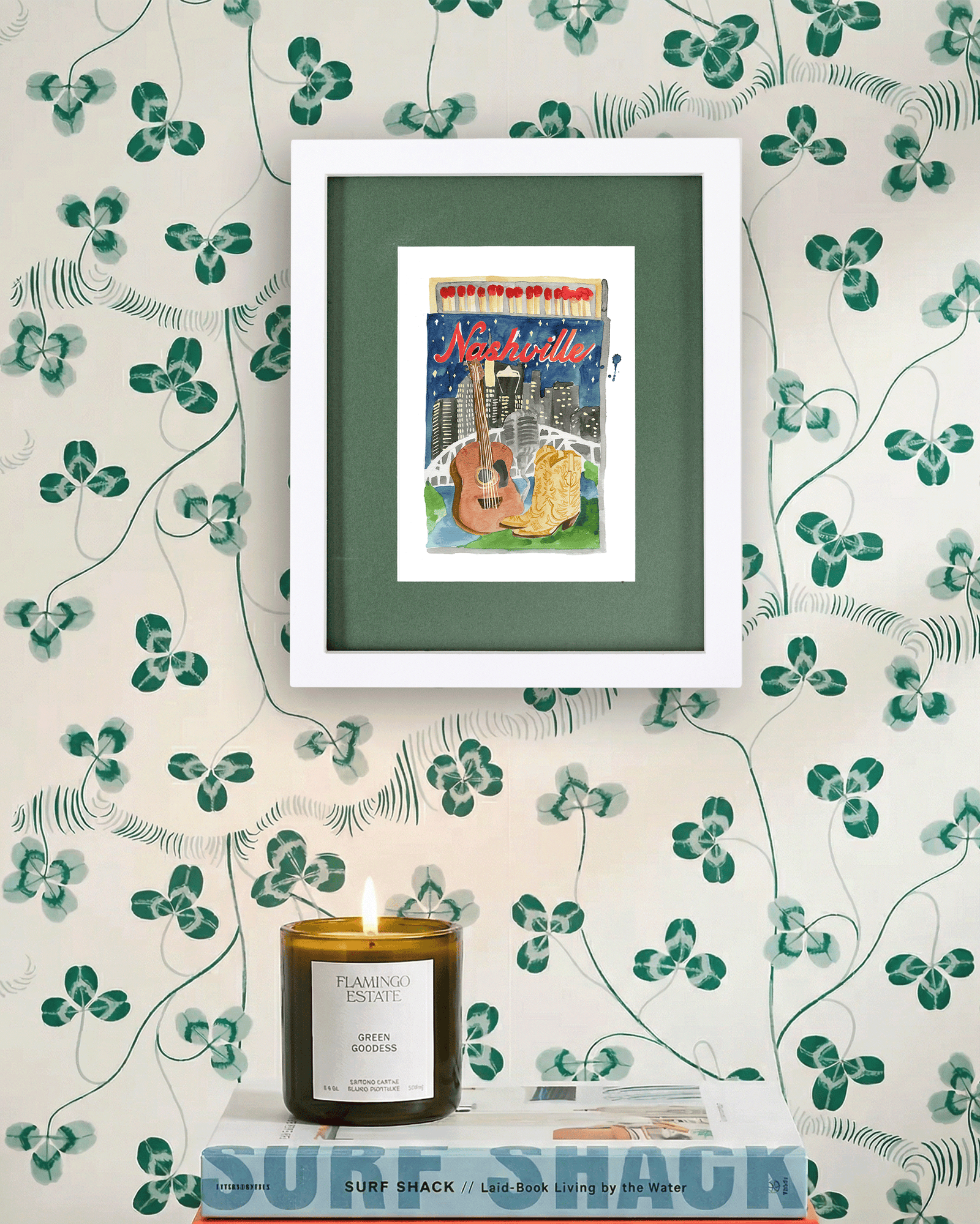 Nashville Matchbook Art Print - Furbish Studio